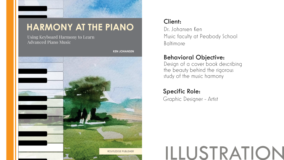 piano on colorful background coverbook