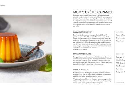 cookbook spreadsheet receipe typography